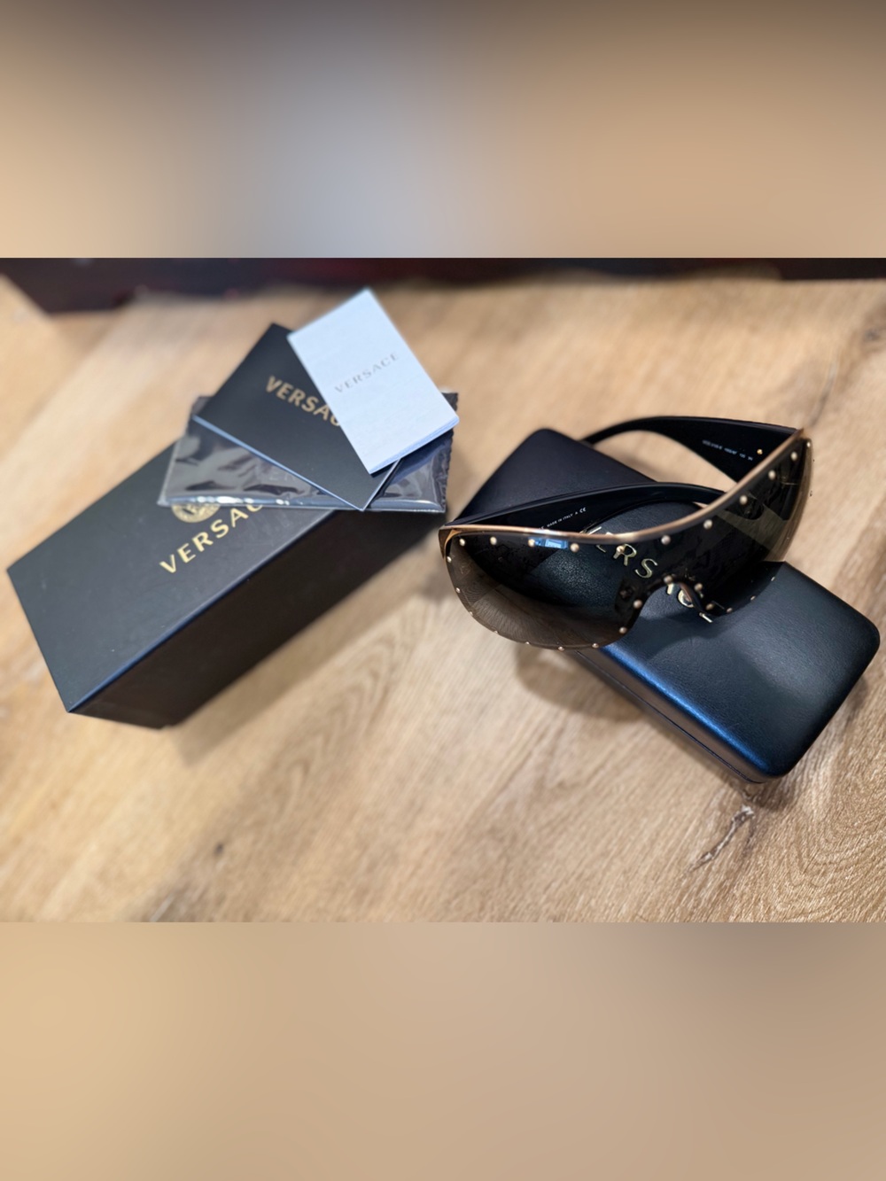 Versace Black and Gold Women’s Sunglasses